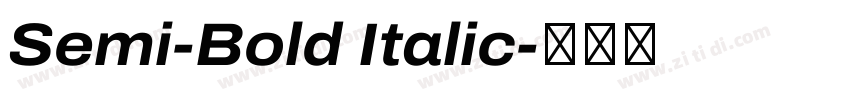 Semi-Bold Italic字体转换